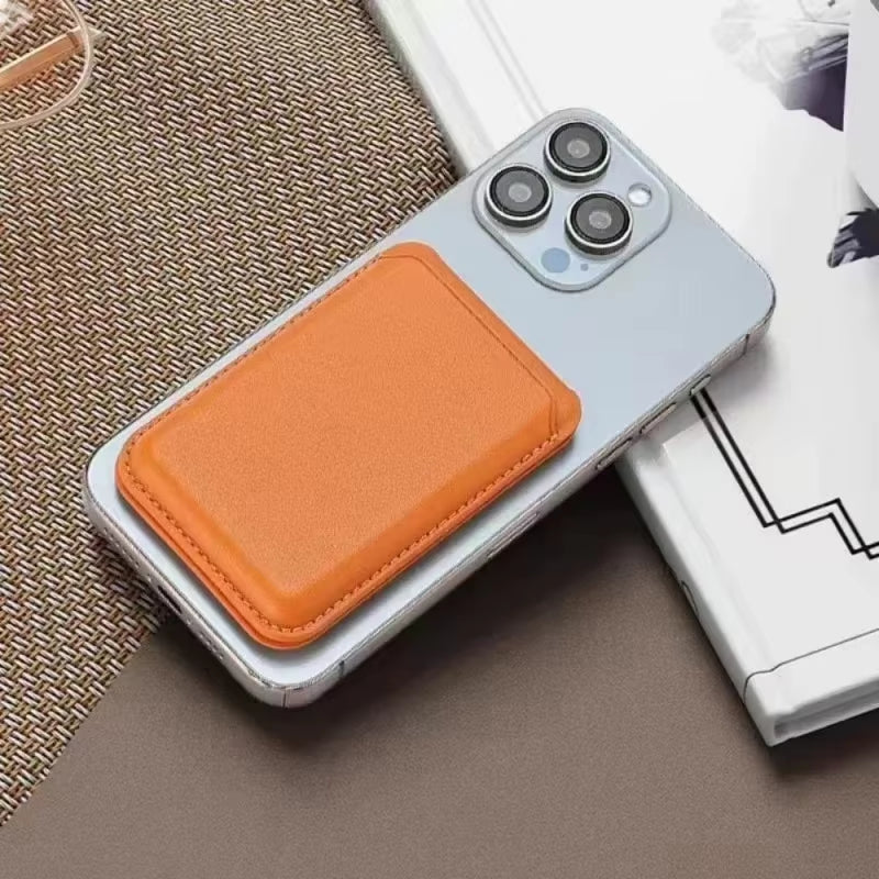 Strong Magnetic Leather Wallet with Hide Stand Case for Magsafe for Iphone 15PM 14 13 Pro Max Mag Safe Card Holder Pocket Cover
