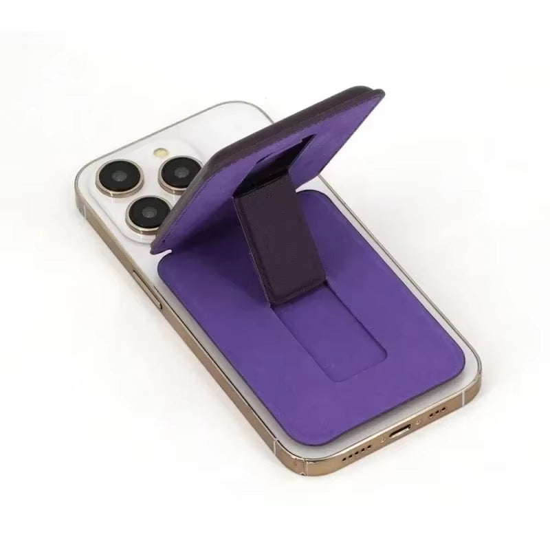 Strong Magnetic Leather Wallet with Hide Stand Case for Magsafe for Iphone 15PM 14 13 Pro Max Mag Safe Card Holder Pocket Cover