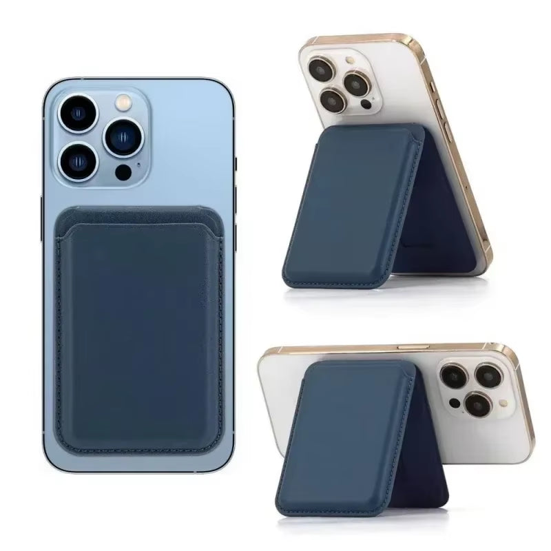 Strong Magnetic Leather Wallet with Hide Stand Case for Magsafe for Iphone 15PM 14 13 Pro Max Mag Safe Card Holder Pocket Cover